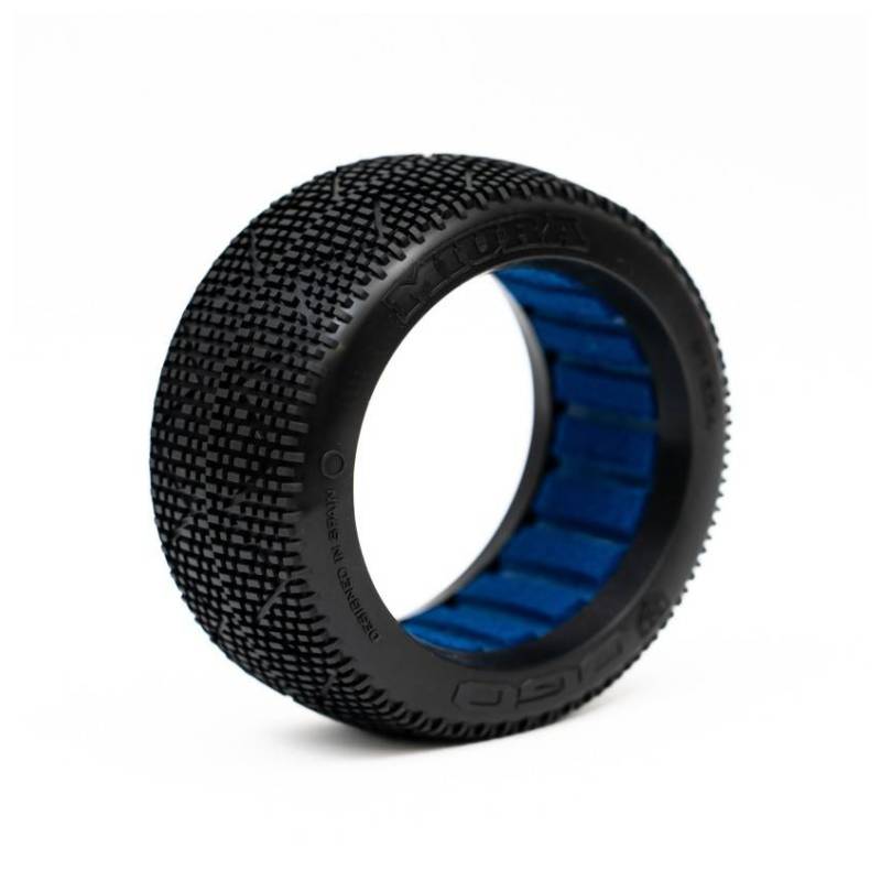 Ruedas Ogo Racing 1/8 Buggy Miura Hard Goma + Inserts 2 Piezas Compuesto H. Ref H1824H