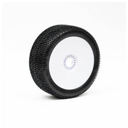 Ruedas Ogo Racing 1/8 Buggy Miura Hard Premontadas Llantas Blancas 2 Piezas Compuesto H. Ref H1824GHW