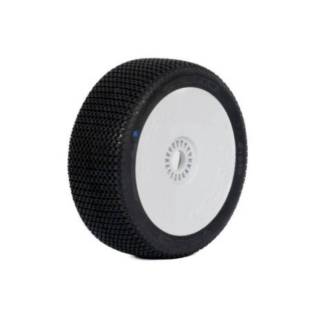 Ruedas Ogo Racing 1/8 Buggy Twister Clay Premontadas Llantas Blancas 2 Piezas Compuesto CH. Ref H1510GCW