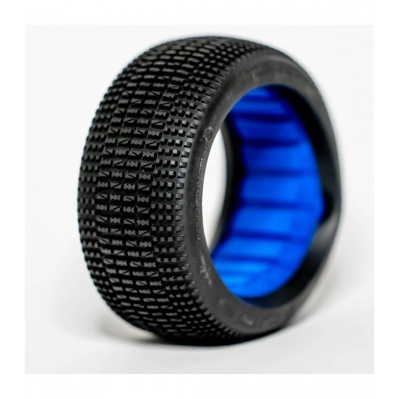 Ruedas Ogo Racing 1/8 Buggy Wind Clay Super Soft Goma + Inserts 2 Piezas Compuesto CH. Ref H2207CSS