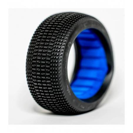 Ruedas Ogo Racing 1/8 Buggy Wind Clay Super Soft Goma + Inserts 2 Piezas Compuesto CH. Ref H2207CSS