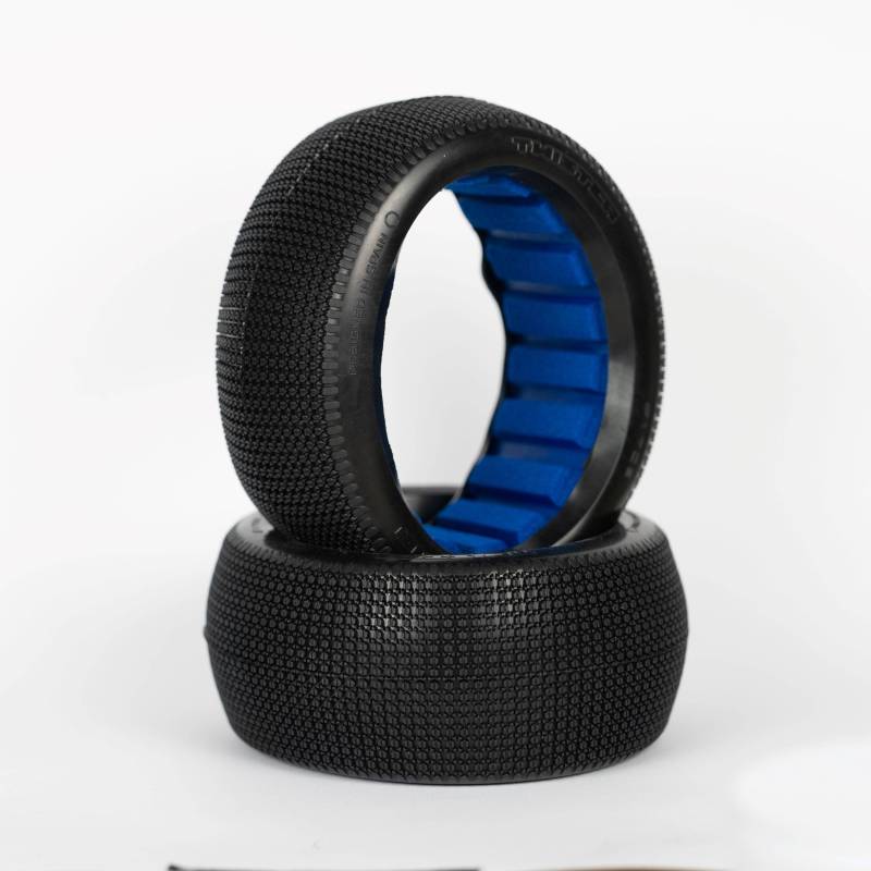 Ruedas Ogo Racing 1/8 Truggy Twister Medium Goma + Inserts 2 Piezas Compuesto H. Ref HT1510M