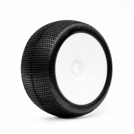 Ruedas Ogo Racing 1/8 Truggy Blizzard Super Soft Premontadas Llantas Blancas 2 Piezas Compuesto H. Ref HT2108GSSW