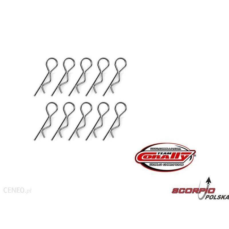 Clips carrocería 1/10 negro Team Corally. Ref. C-35102