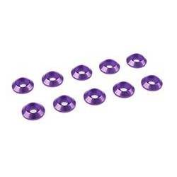 Arandela cónica M3 morado 10 mm Team Corally. Ref. C-31302