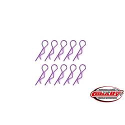 Clip carrocería 1/8 morado Team Corally. Ref. C-35123