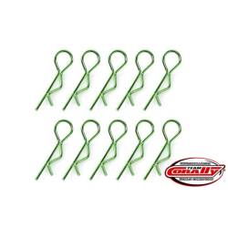 Clip carrocería 1/8 verde Team Corally. Ref. C-35120