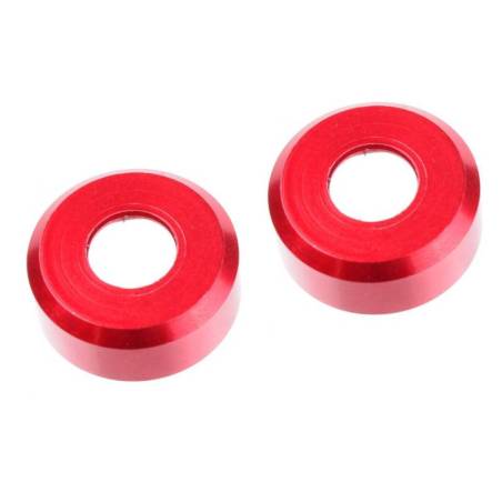Inserto trapecio HDA exterior separador 1,5 mm aluminio rojo 2 piezas Team Corally. Ref. C-00180-532
