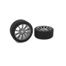 Ruedas delanteras 1/10 touring gas shore 37 carbono Team Corally. Ref. C-14700-37