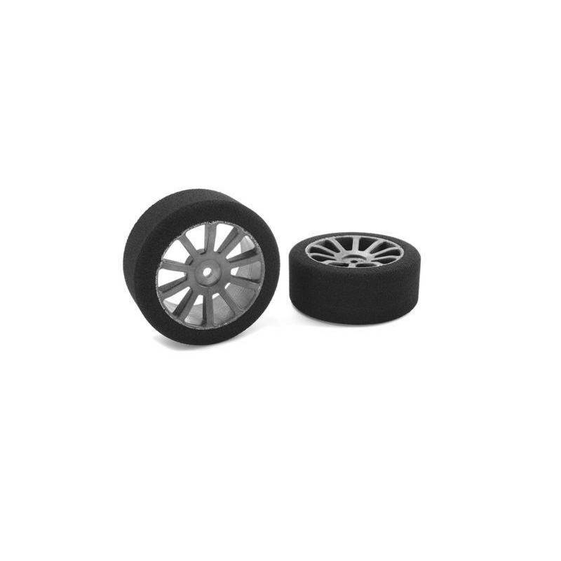 Ruedas delanteras 1/10 touring gas shore 37 carbono Team Corally. Ref. C-14700-37