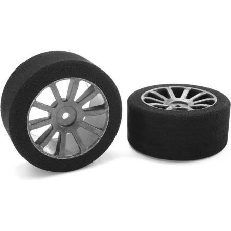 Ruedas traseras 1/10 touring gas shore 40 carbono Team Corally. Ref. C-14705-40