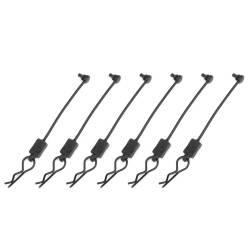 Soporte clip carrocería negro 6 piezas Team Corally. Ref. C-00180-614