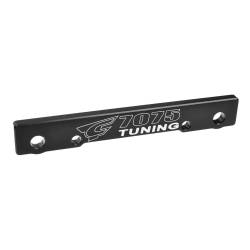 Placa montaje trapecios Xtreme delantera delantera aluminio 7075 3 mm anodizado duro negro Team Corally. Ref. C-00180-683