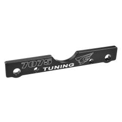 Placa montaje trapecios Xtreme delantera trasera aluminio 7075 3 mm anodizado duro negro Team Corally. Ref. C-00180-682