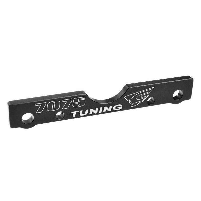 Placa montaje trapecios Xtreme delantera trasera aluminio 7075 3 mm anodizado duro negro Team Corally. Ref. C-00180-682