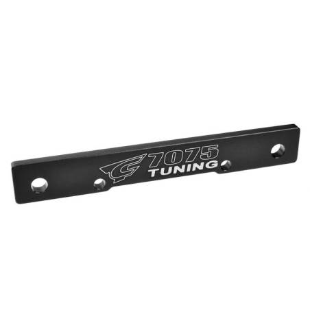 Placa montaje trapecios Xtreme trasera trasera aluminio 7075 3 mm anodizado duro negro Team Corally. Ref. C-00180-680