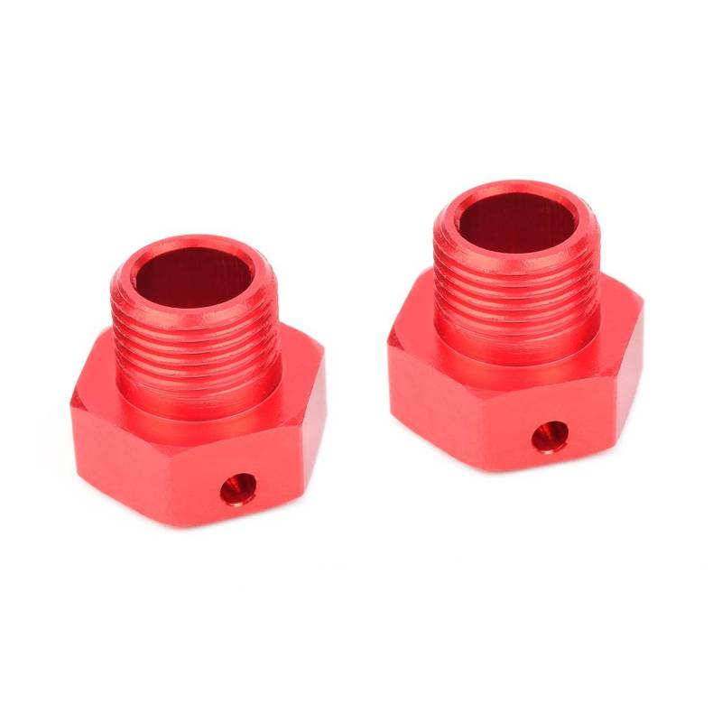 Hexágono rueda aluminio rojo 2 piezas Team Corally. Ref. C-00180-329