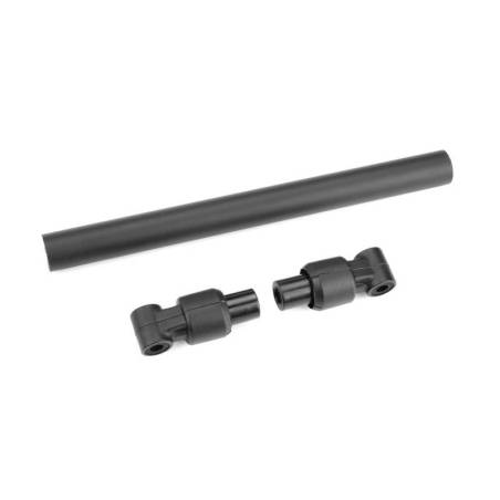 Tubo chasis trasero 130 mm aluminio negro 1 juego Team Corally. Ref. C-00180-664