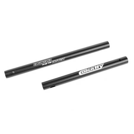 Tubo chasis MT G2 delantero trasero aluminio negro 1 juego Team Corally. Ref. C-00180-953
