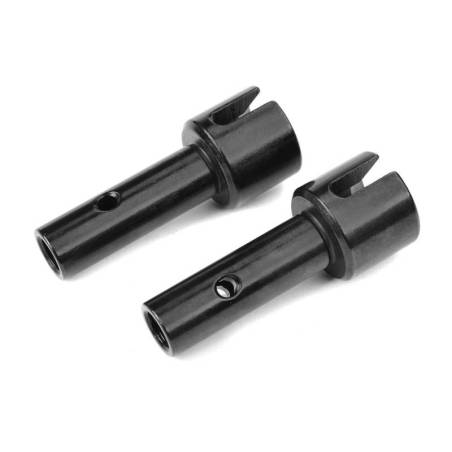 Vaso transmisión corto trasero acero SP2 EXH 2 piezas Team Corally. Ref. C-00180-370-2