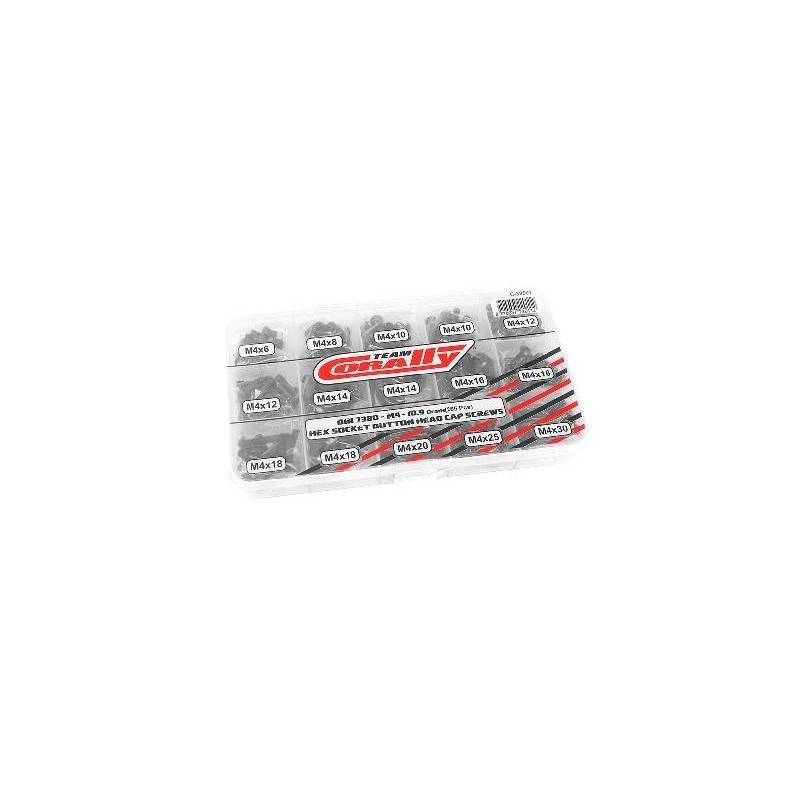 Conjunto tornillos M4 Team Corally. Ref. C-38501