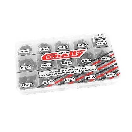 Conjunto tornillos M4 Team Corally. Ref. C-38501