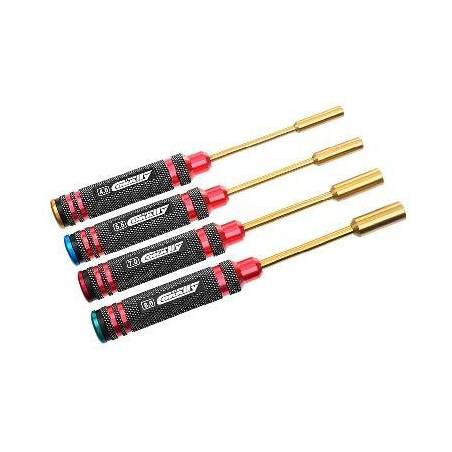 Set herramientas 4,0 5,5 7,0 8,0 mm Team Corally. Ref. C-16190