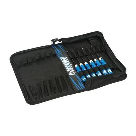 Set herramientas básicas 6 pcs + estuche Team Titan. Ref 10003