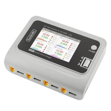Cargador AC/DC Q4AC LiPo 1-4S 5A 4 canales ToolkitRC
