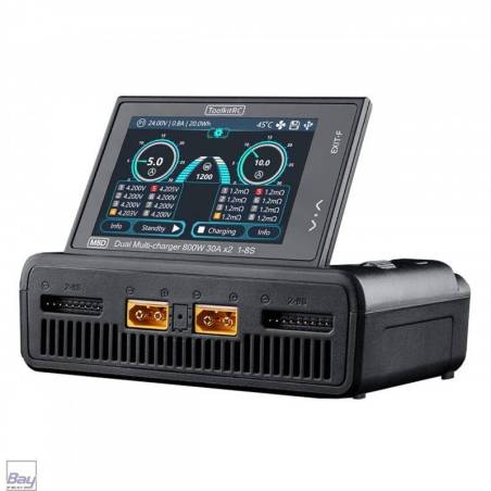 M8D LiPo Charger 1-8S 30A 2 Channels DC 10-49V ToolkitRC