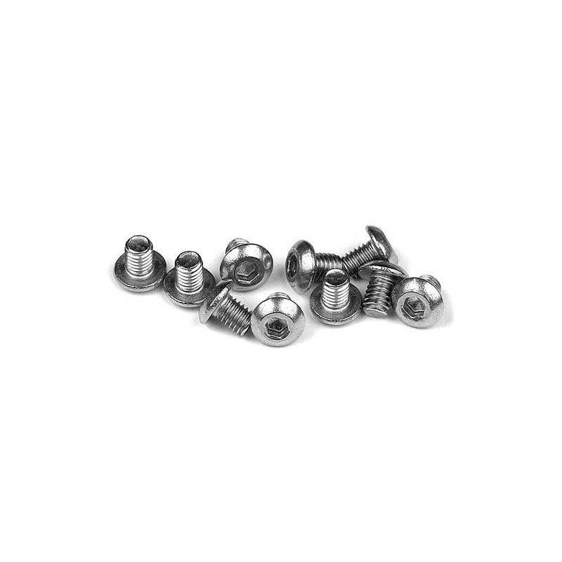 Tornillo Allen cabeza botón M3x4 inoxidable (10) Xray 902304