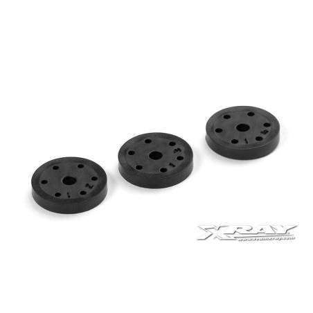 Set pistones amortiguador 6 agujeros XB808 (1.2-1.3-1.4 mm) Xray 358039