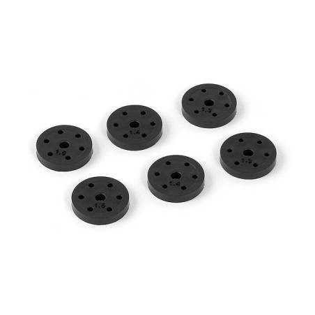 Set pistones amortiguador 6 agujeros XB808 (1.3-1.4-1.5 mm) Xray 358038