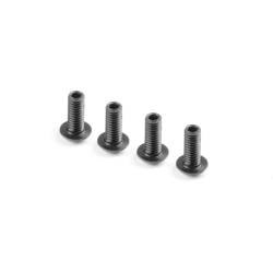 Tornillo hexagonal M4x10 rosca interior 2 mm cabeza botón (4) Xray 902409