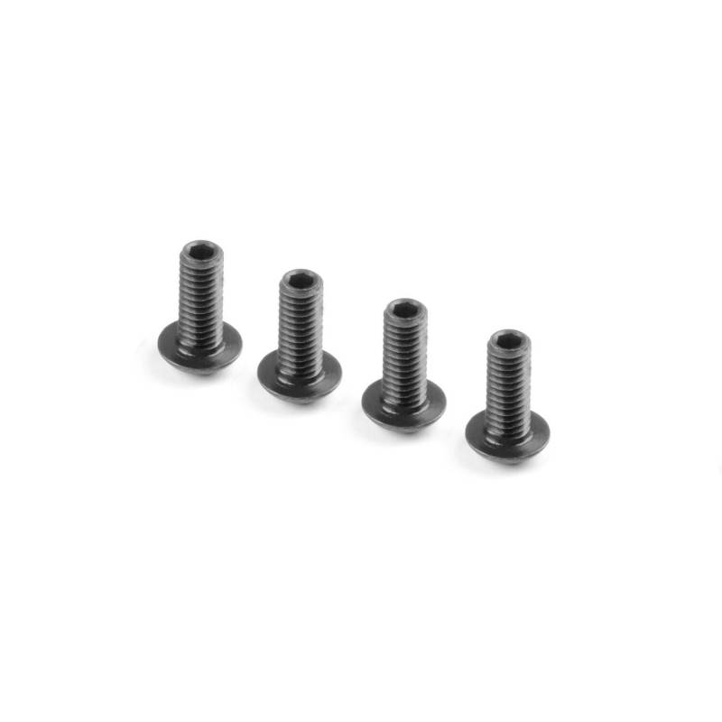 Tornillo hexagonal M4x10 rosca interior 2 mm cabeza botón (4) Xray 902409