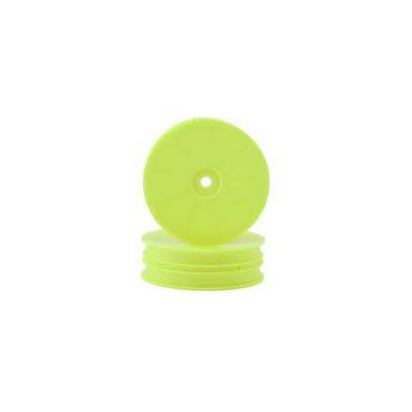Llanta delantera estrecha Aerodisk 2WD amarillo (2) Xray 329914-Y