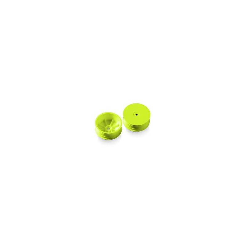 Llanta delantera Aerodisk 2WD hexágono 12 mm amarillo hard (2) Xray 329910-Y