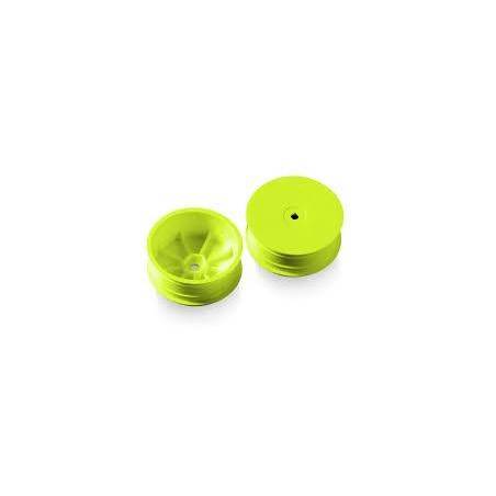 Llanta delantera Aerodisk 2WD hexágono 12 mm amarillo hard (2) Xray 329910-Y