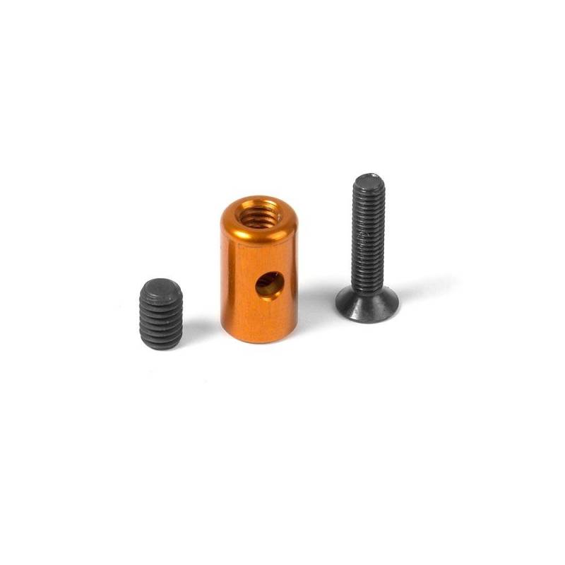 Soporte aluminio escape naranja Xray Ref. 338741