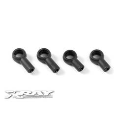 Rótulas de plástico tirante caída trasero 5.8 mm corto + largo (2+2) Xray 343150