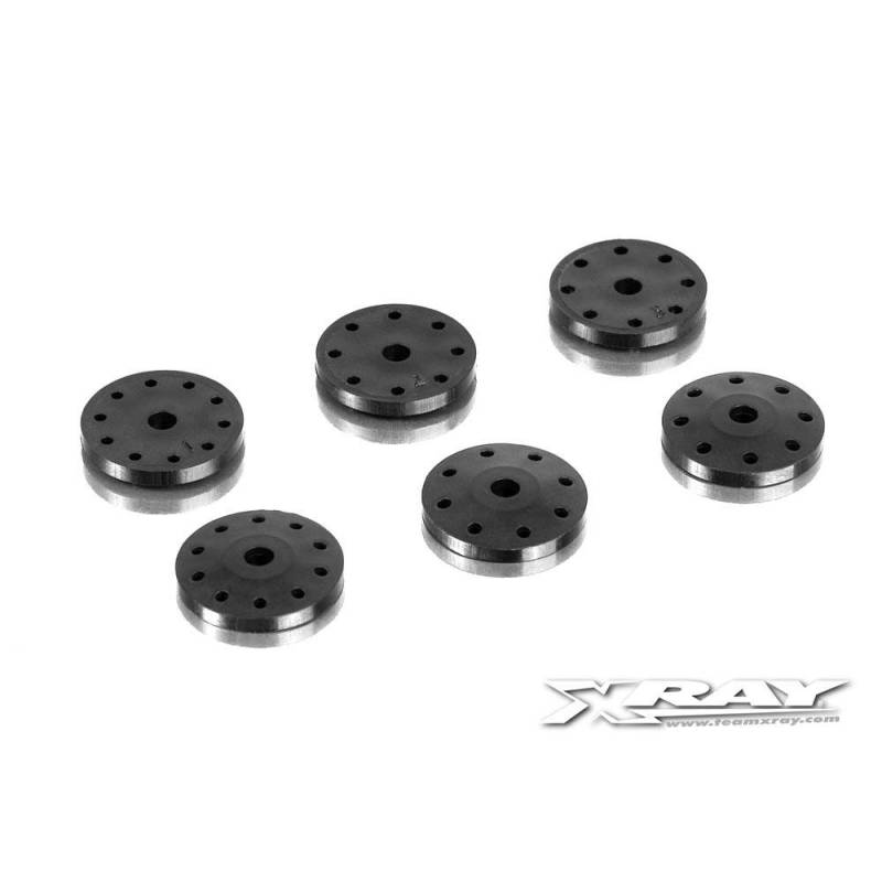 Set pistones amortiguador 8 agujeros XB808 (1.2-1.3) 10H (1.1 mm) Xray 358034