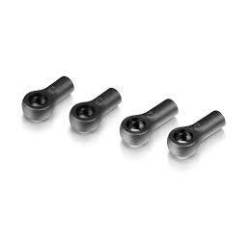Rótula bola amortiguador plástico +2 mm/+4 mm (2+2) Xray 368011