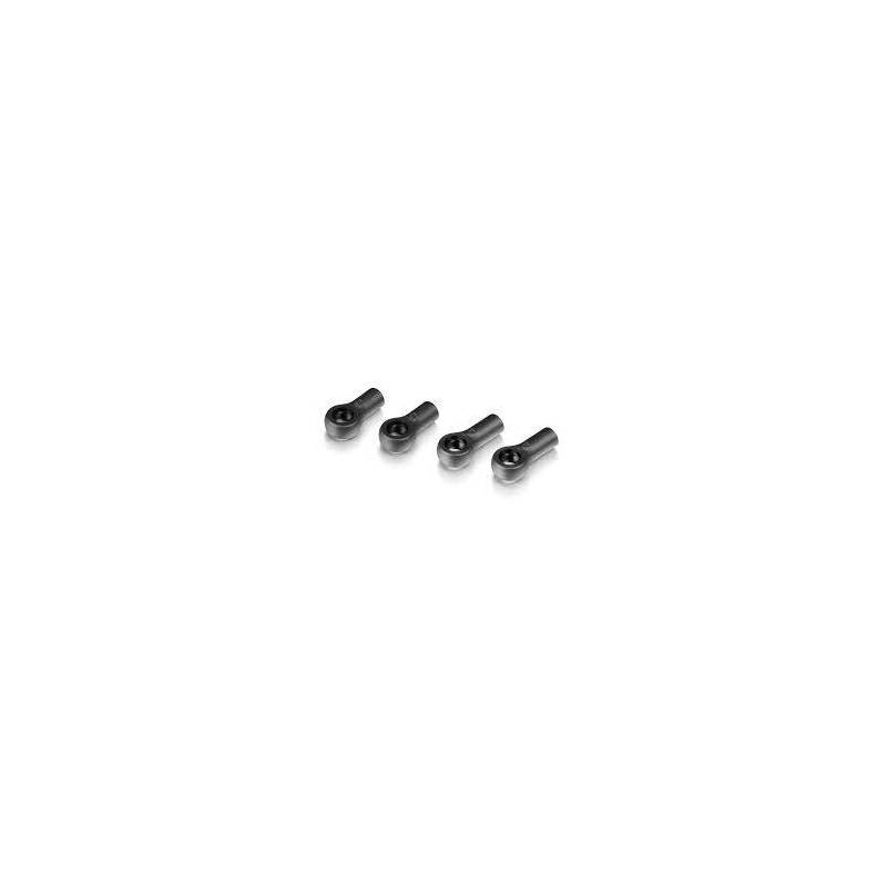 Rótula bola amortiguador plástico +2 mm/+4 mm (2+2) Xray 368011