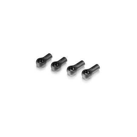 Rótula bola amortiguador plástico +2 mm/+4 mm (2+2) Xray 368011