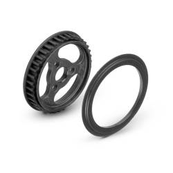 Polea plástico 38T eje rígido aluminio Xray Ref. 305168