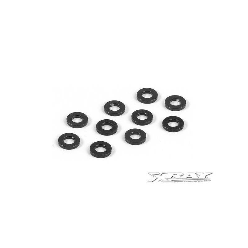 Arandelas aluminio 3x6x1 mm negro (10) Xray 303122-K