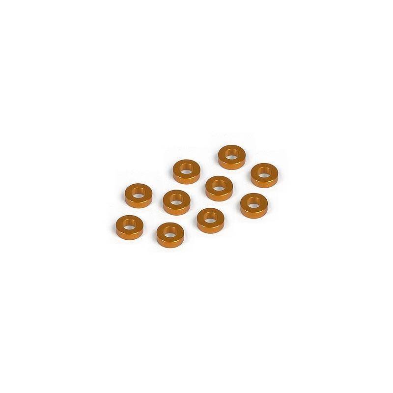 Arandelas aluminio 3x6x2 mm naranja (10) Xray 303123-O