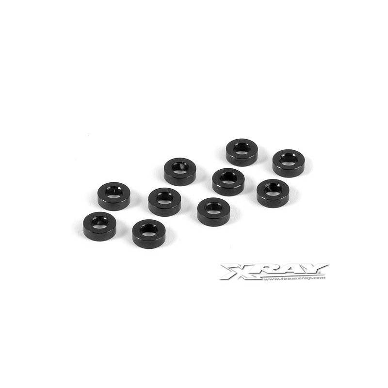 Arandelas aluminio 3x6x2 mm negro (10) Xray 303123-K
