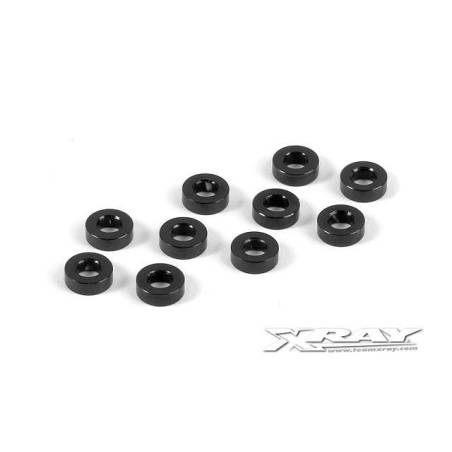 Arandelas aluminio 3x6x2 mm negro (10) Xray 303123-K
