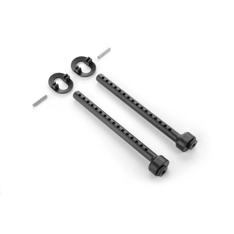 Composite front eccentric 6mm body mount set +2mm height Xray Ref. 301328